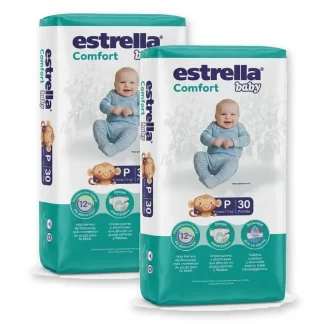 Combo x2 Pañales Estrella baby P x 30u