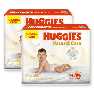 Combo 2 Pack Pañales Huggies Natural Care
