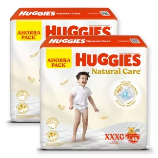 Combo 2 Pack Pañales Huggies Natural Care XXXG