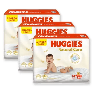 Combo 3 Pack Pañales Huggies Natural Care