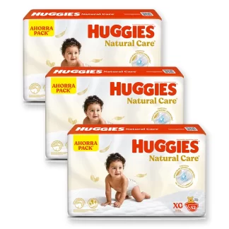 Combo 3 Pack Pañales Huggies Natural Care XG
