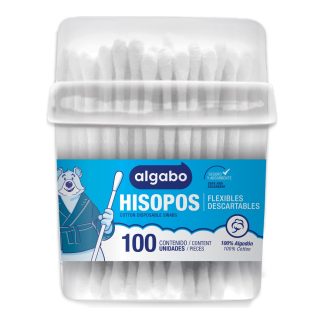 Hisopos Flexibles de Algodón Algabo en Pote x 100 unidades