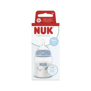 Miniatura 2 de 3 de Mamadera Nuk First Choice+ 150 ml Flujo S Anticólicos Ballena Celeste