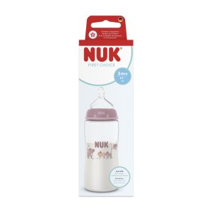 Miniatura 3 de 4 de Mamadera Nuk First Choice+ 300 ml Flujo M Anticólicos Koala Rosa