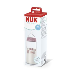 Miniatura 4 de 4 de Mamadera Nuk First Choice+ 300 ml Flujo M Anticólicos Koala Rosa