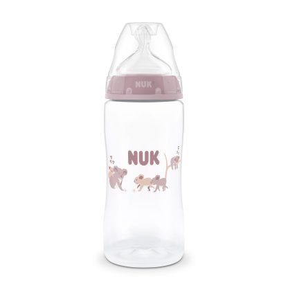Imagen 1 de 4 de Mamadera Nuk First Choice+ 300 ml Flujo M Anticólicos Koala Rosa