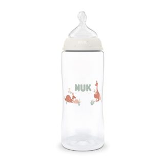 Mamadera Nuk First Choice 360 ml Tetina XL Anticólicos Canguro Blanco