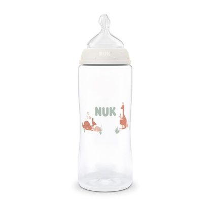 Imagen 1 de 3 de Mamadera Nuk First Choice 360 ml Tetina XL Anticólicos Canguro Blanco