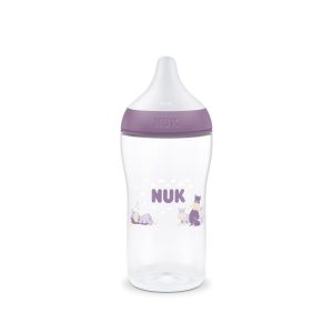 Miniatura 2 de 4 de Mamadera Nuk Perfect Match 260 ml Flujo M Anticólicos Hipopótamo Violeta