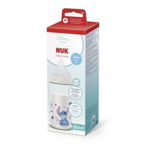 Miniatura 5 de 5 de Mamadera Nuk Perfect Match Disney Stitch 260 ml Flujo M Control de Temperatura