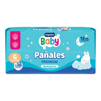Imagen 1 de 1 de Pañales Algabo Baby Premium G x 38 unidades