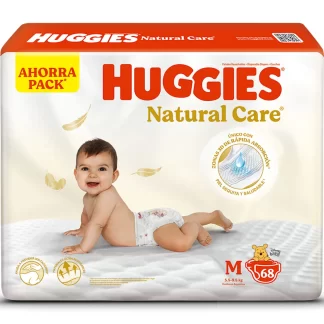Pañales Huggies Natural Care M x 68 unidades