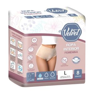 Miniatura 1 de 1 de Ropa Interior Velvet Femenina Absorción Media Talle L x 8 unidades