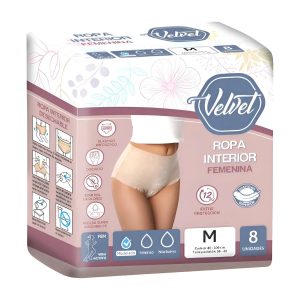 Miniatura 1 de 1 de Ropa Interior Velvet Femenina Absorción Media Talle M x 8 unidades