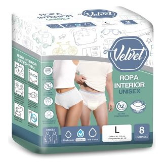 Ropa Interior Velvet Unisex Absorción Alta Talle L x 8 unidades