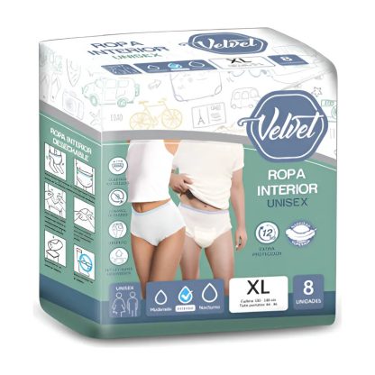 Imagen 1 de 1 de Ropa Interior Velvet Unisex Absorción Alta Talle XL x 8 unidades