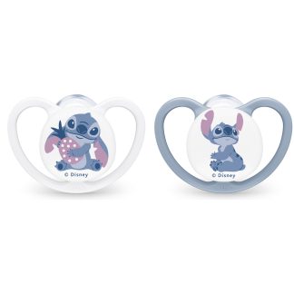 Set 2 Chupetes Nuk Perfect Match Air Disney Stitch 6-18m