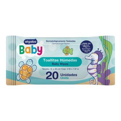 Imagen 1 de 1 de Toallitas Húmedas Algabo Baby x 20 unidades