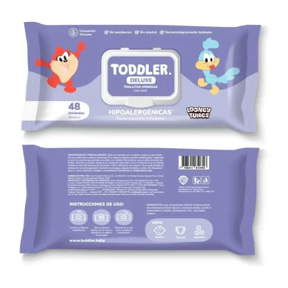 Imagen 2 de 2 de Toallitas Húmedas Toddler Deluxe Campanilla Silvestre 48u Bebe