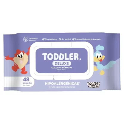 Imagen 1 de 2 de Toallitas Húmedas Toddler Deluxe Campanilla Silvestre 48u Bebe