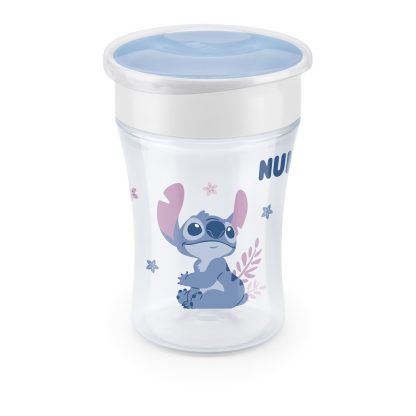Imagen 1 de 4 de Vaso Nuk Magic Cup 360° Antiderrame Disney Stitch 230 ml